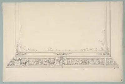 Partial design for a ceiling with alternative patterns for the borders