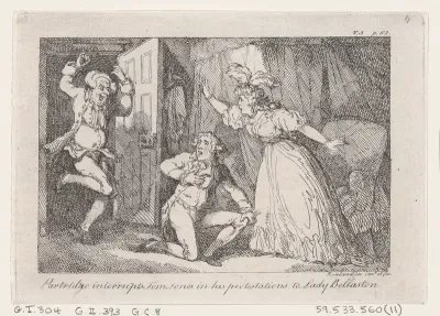 Partridge Interrupts Tom Jones in his Protestations to Lady Bellaston, from "The History of Tom Jones, a Foundling"