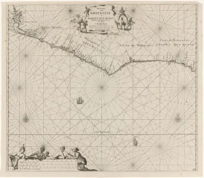 Paskaart van de westkust van Afrika
