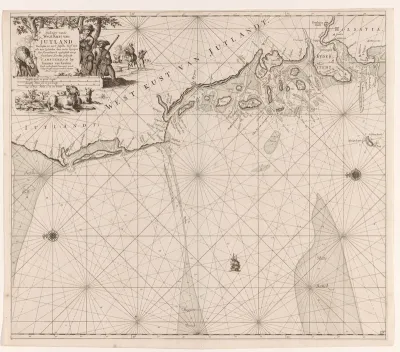 Paskaart van de westkust van Jutland