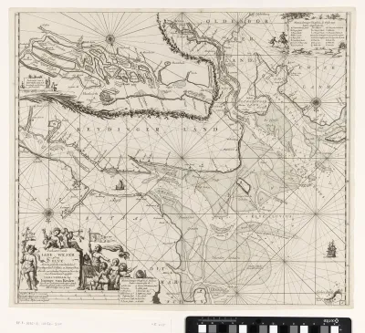 Paskaart van een deel van de Elbe, de Weser en de Jadeboezem