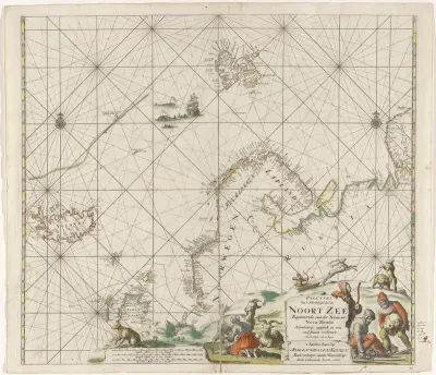 Paskaart van een deel van de Noordelijke IJszee