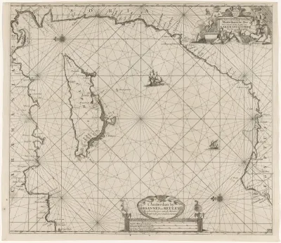 Paskaart van het oostelijk deel van de Middellandse Zee, met Cyprus