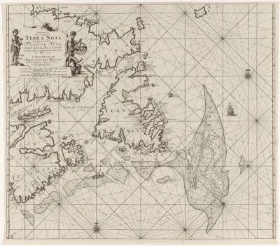 Paskaart van Newfoundland, Labrador en Nova Scotia