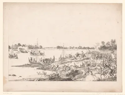 Passage du Pô, devant Plaiçance (...)