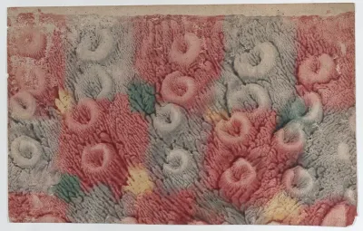 Paste paper with red, yellow, and green pattern