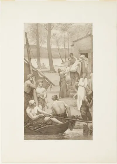 Pastoral Life of Saint Geneviève (left panel)