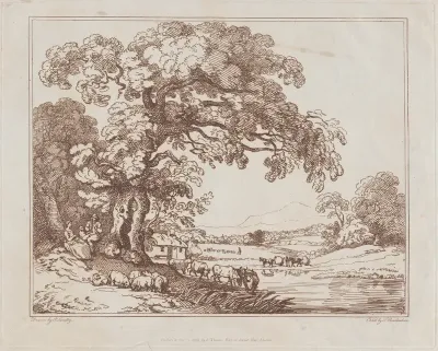 Pastoral Riverside Scene