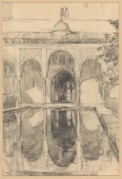 Patio de los Arrayanes in het Alhambra te Granada