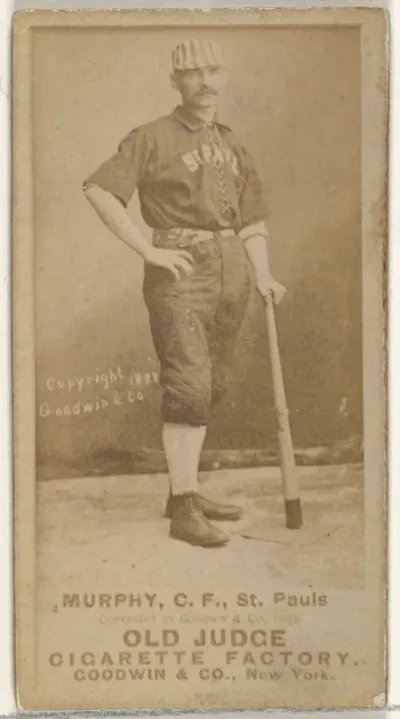 Patrick Lawrence "Larry" Murphy, Center Field, St. Paul Apostles, from the Old Judge series (N172) for Old Judge Cigarettes