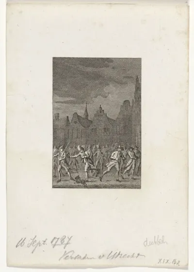 Patriotten verlaten Utrecht, 1787