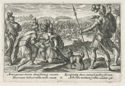 Patroclus verzorgt de gewonde Eurypylus