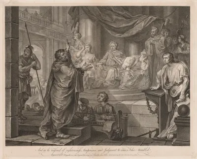 Paul before Félix (Large Plate)