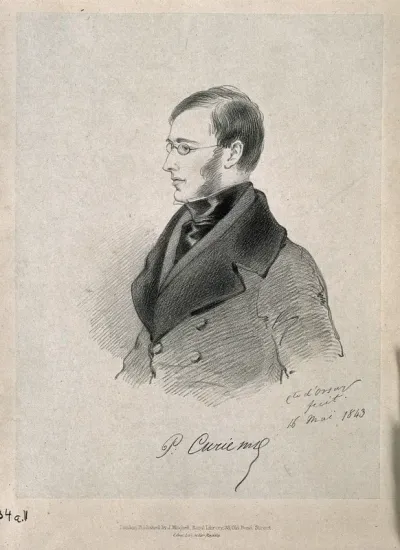 Paul Curie. Lithograph by C. Graf, 1843, after Comte D'Orsay