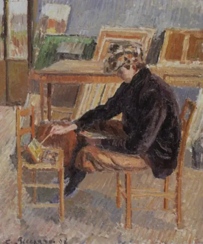 Paul-Emile Pissarro painting, sketch