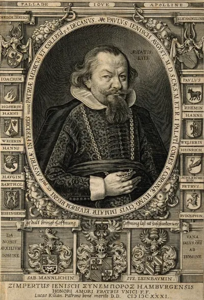 Paul Jenisch. Line engraving by L. Kilian, 1631