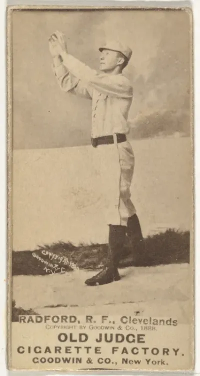 Paul Revere "Shorty" Radford, Right Field, Cleveland, from the Old Judge series (N172) for Old Judge Cigarettes