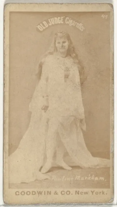 Pauline Markham, from the Actors and Actresses series (N171) for Old Judge Cigarettes