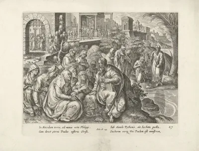 Paulus bekeert de vrouwen van Filippi