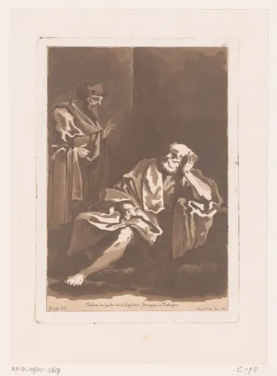 Paulus berispt de berouwvolle Petrus
