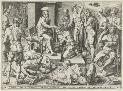 Paulus doopt de inwoners van Efeze
