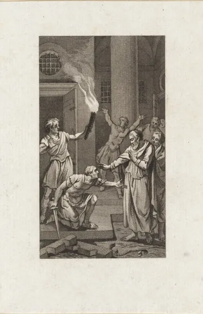 Paulus door een aardbeving uit de ketenen bevrijd