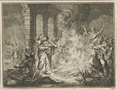 Paulus door een adder in de hand gebeten