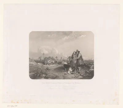 Paulus Potter aan het schetsen op het platteland