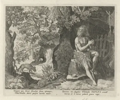 Paulus van Thebe als kluizenaar