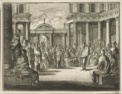 Paulus voor de leden van de Areopagus in Athene