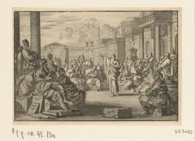 Paulus voor de leden van de Areopagus in Athene