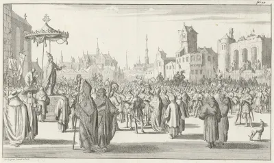 Paus Urbanus II predikt de eerste kruistocht
