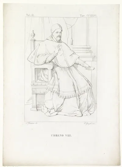 Paus Urbanus VIII op stoel