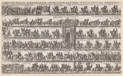Pauselijke processie met Gregorius XV (linkerdeel)