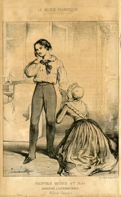 Pauvre Mere (Poor Mother), in "Le Monde Dramatique"