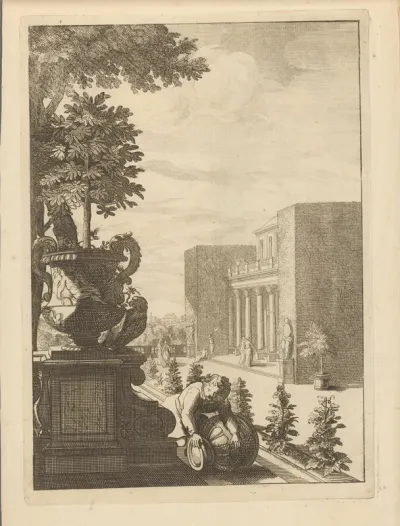 Paviljoen tussen twee heggen