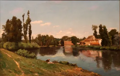 Paysage, bord de rivière