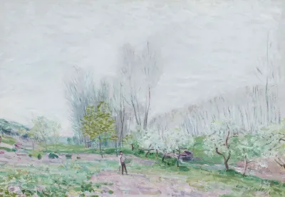 Paysage d'été à Veneux