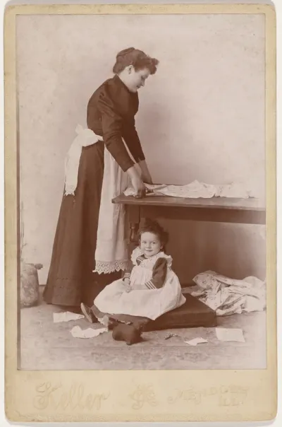 "Pearl Keller, 18 Months Old, and Ada Sylvester"