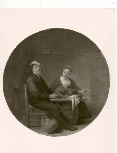 Peasant- Couple at a table eating
