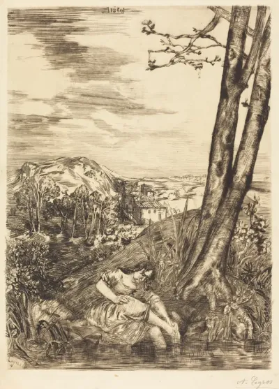 Peasant Washing Her Feet (Paysanne se lavant les pieds)