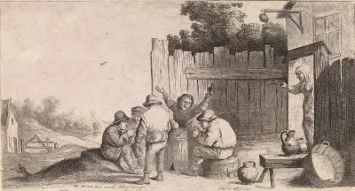Peasants in front of a Tavern