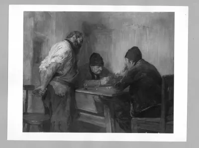 peasants playing card