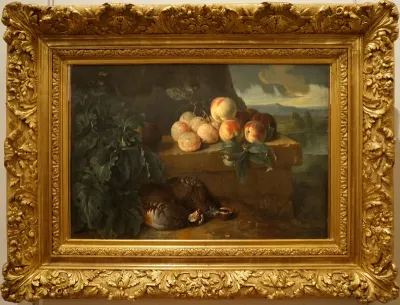 Pêches, prunes, figues et bécasses