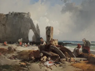Pêcheurs à Étretat