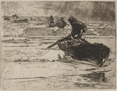 Pêcheurs Fuyants devant l'Orage