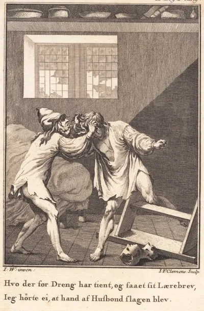 Peder Paars og Peder Ruus i totterne på hinanden