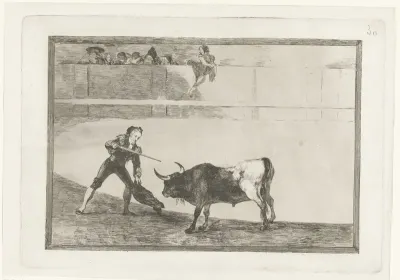 Pedro Romera Martínez doodt een stier