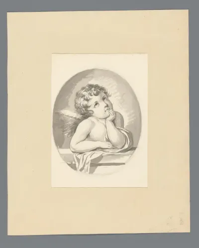 Peinzende amor, naar Raphaël
