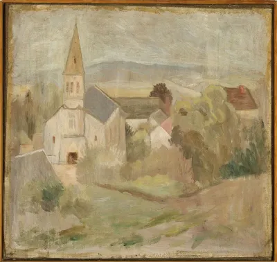 Pejzaż z kościółkiem (La Comelle)